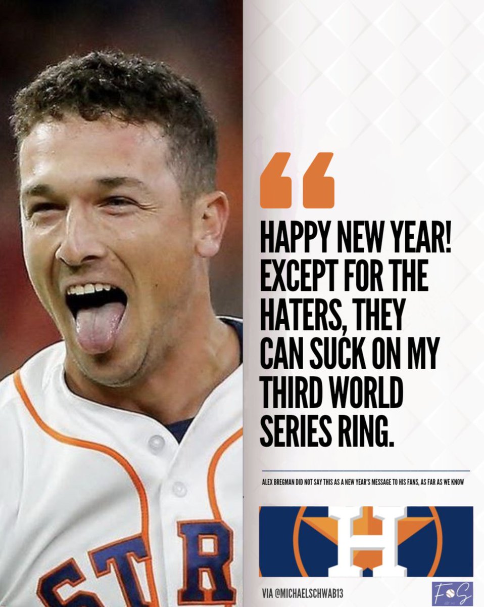 Alex Bregman's New Year's post had zero chill 😭😭