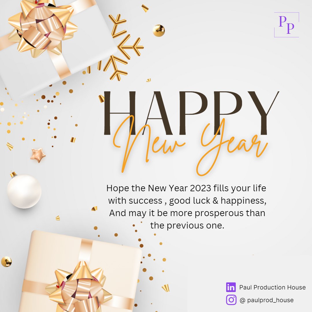 paulprod_house's tweet photo. Happy New Year everyone!

Together, we had a fantastic year in 2022 and hope to have an even better one in 2023. We appreciate your choice of our products.

Our responsibility is to meet your needs. We are grateful that you allowed us to serve you. Best wishes for the New Year. https://t.co/QUekEPpHsA