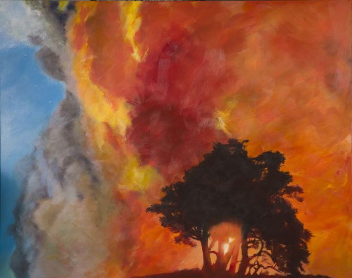 jubuguru's tweet photo. Art of the Day: "Australia on Fire". Buy at: https://t.co/ogmLMdmGgb https://t.co/EmJMEvM7Q0
