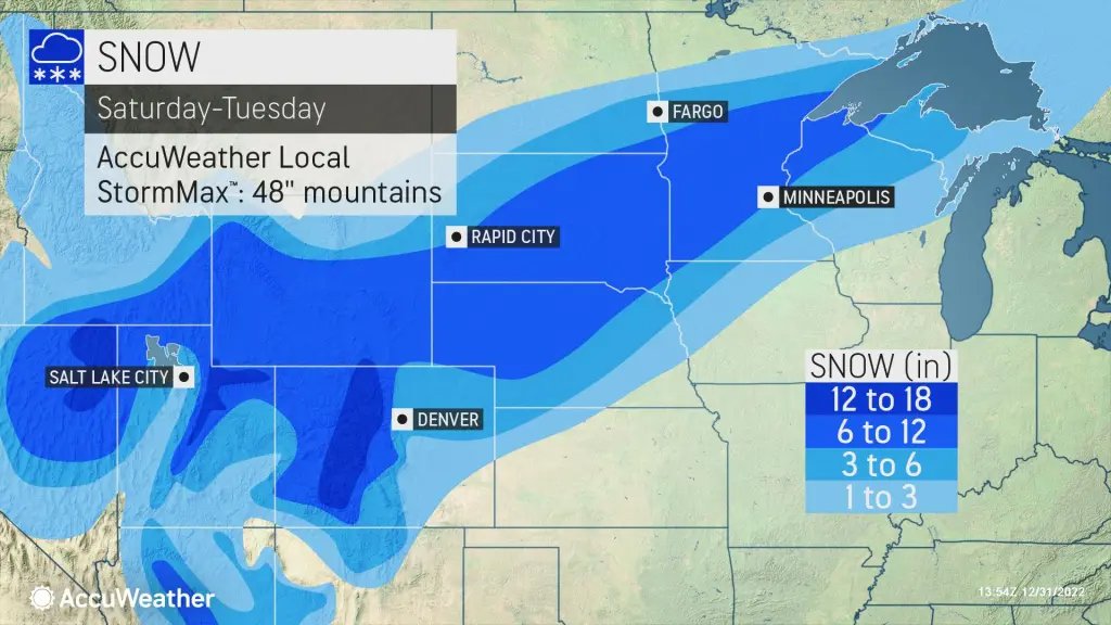 Within the corridor of heaviest snow, a swath of 6-12 inches is likely from portions of South Dakota and Nebraska to Minnesota and Wisconsin. https://t.co/bGmT3qUv4k https://t.co/mDooceHyjc