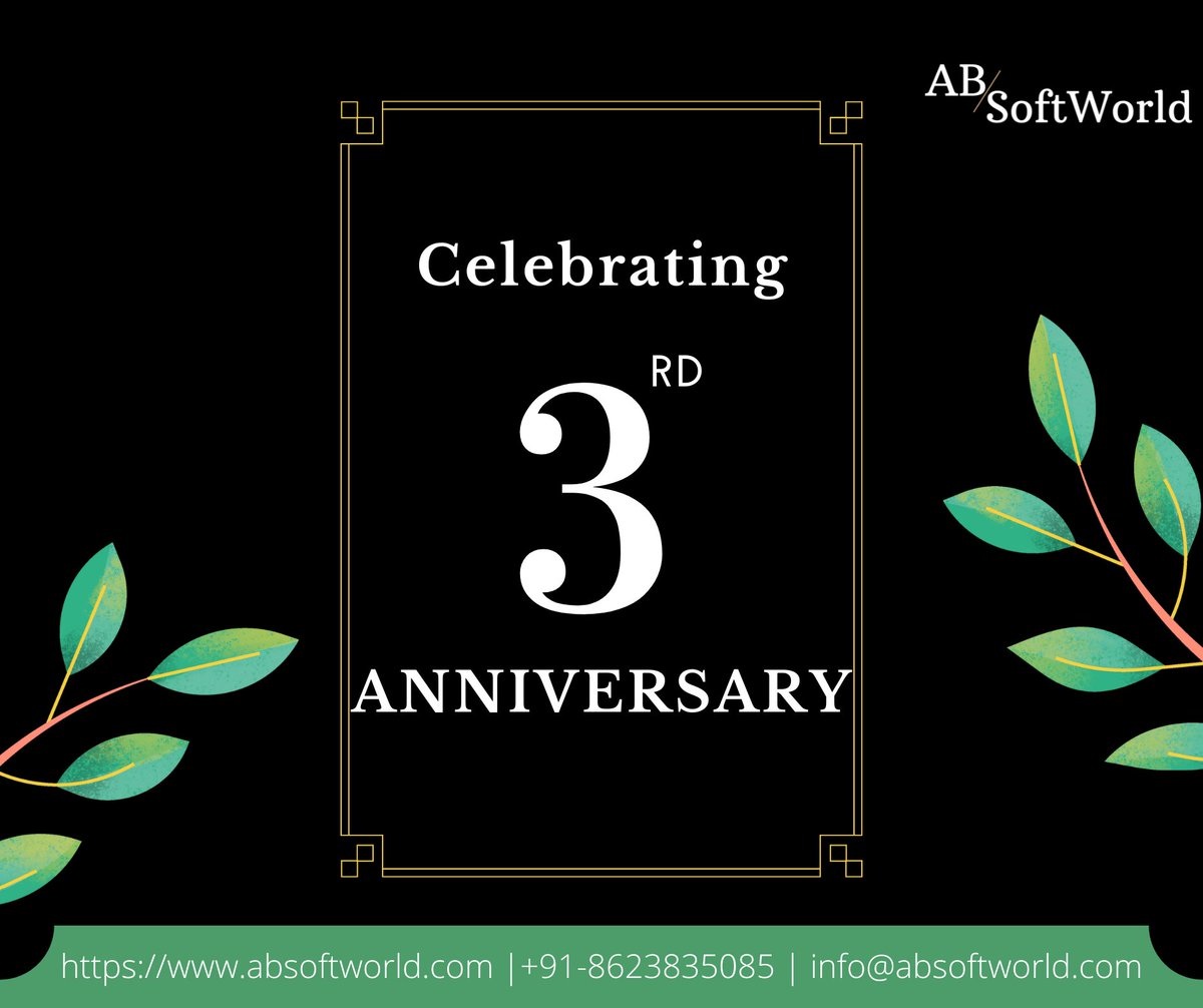 SoftworldAb's tweet photo. Celebrating 3rd Anniversary #ABSoftWorld
- Website Design
- Web Application Design
- Graphic Design
- Digital Media Marketing
- Educational Project Guidance
.
.
For More Details Visit Us : https://t.co/4uxnQ2lRbd
Contact Us : +91-8623835085
Email Us : info@absoftworld.com https://t.co/5oapqeOusp