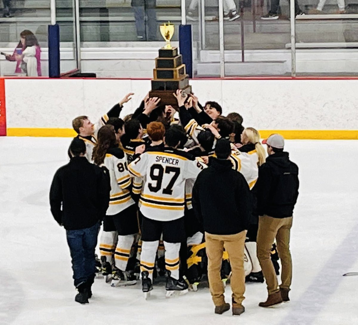 TJJaguarsHockey's tweet photo. Raise one up to the New Year! 

Happy New Year from TJ Hockey! 

#WErTJ #GoJags

@wjhsd @TJHSJaguars https://t.co/FdGOvcxhAc