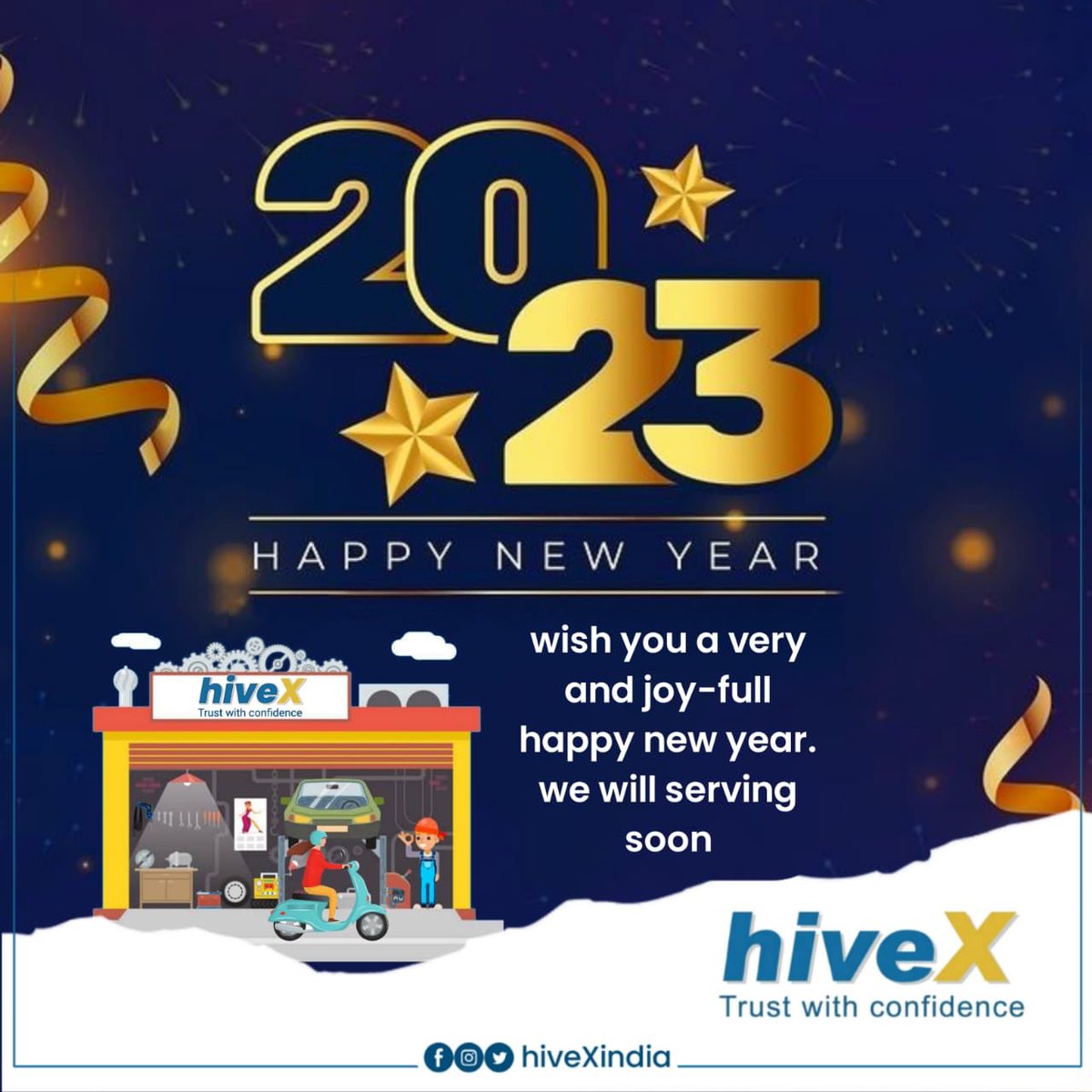 HiveXindia's tweet photo. नया साल सभी के लिए अच्छा हो और प्रत्येक व्यक्ति अपने लक्ष्य और इच्छा को प्राप्त करे। नया साल हमारे देश का नया युग हो और हमारा मिशन ‘’आत्मनिर्भर भारत’’को पूर्ण रूप से आगे बढ़ाना है ।
#HappyNewYear #NewIndia #atamnirbharbharat #environment #HiveX #hivexindia #electricvehicle https://t.co/jeUAjCzDvp
