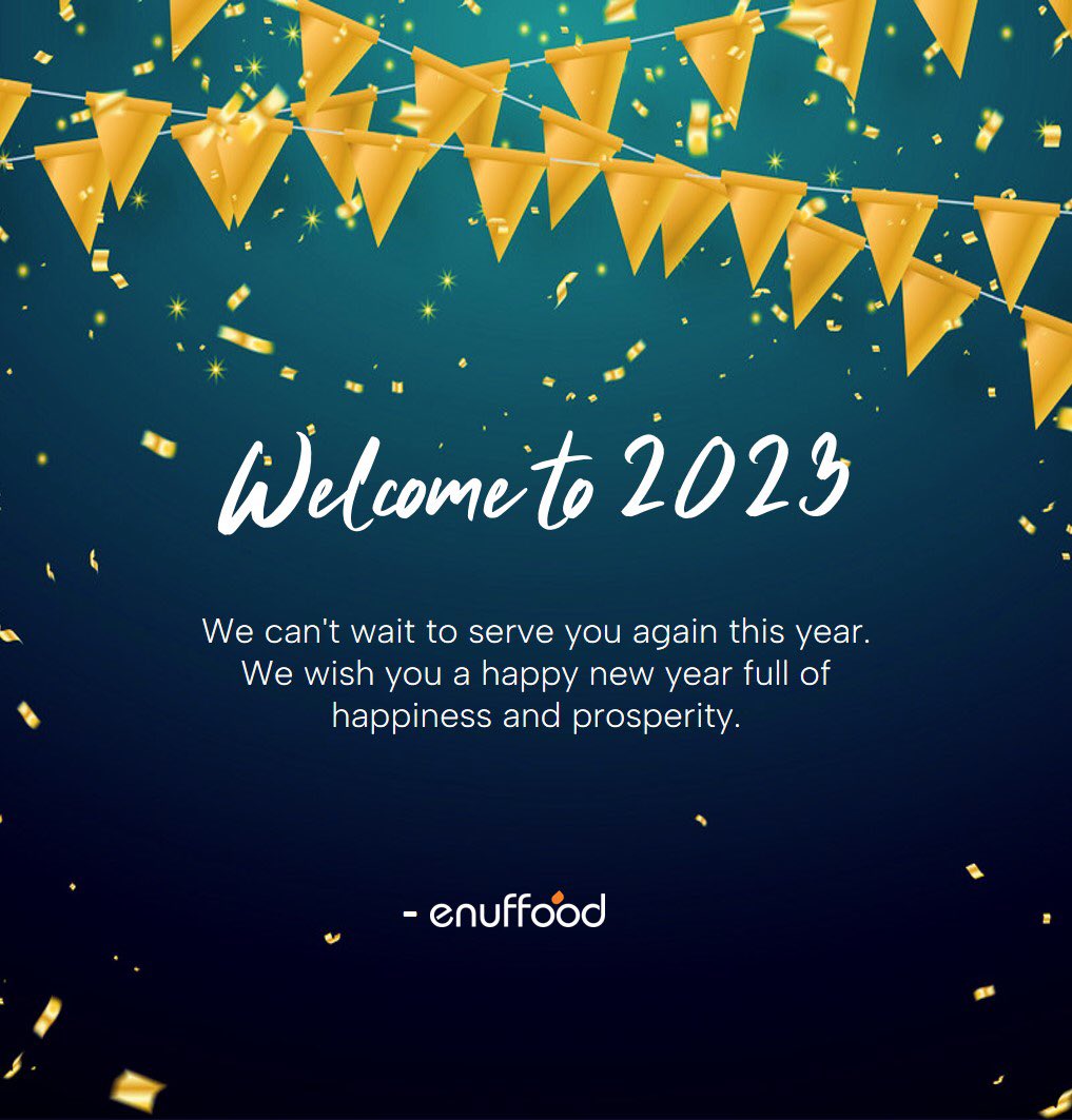 enuffood's tweet photo. Welcome to 2023
Happy New year 🎊 https://t.co/KddqFSuSSV