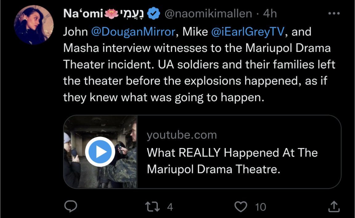 RJ_Mk0's tweet image. Whacked out b1tсh @naomikimallen denies Holodomor (recently re-platformed by #QElon) and spreads disinfo about 🇷🇺🦧 war crimes at Mariupol theater.