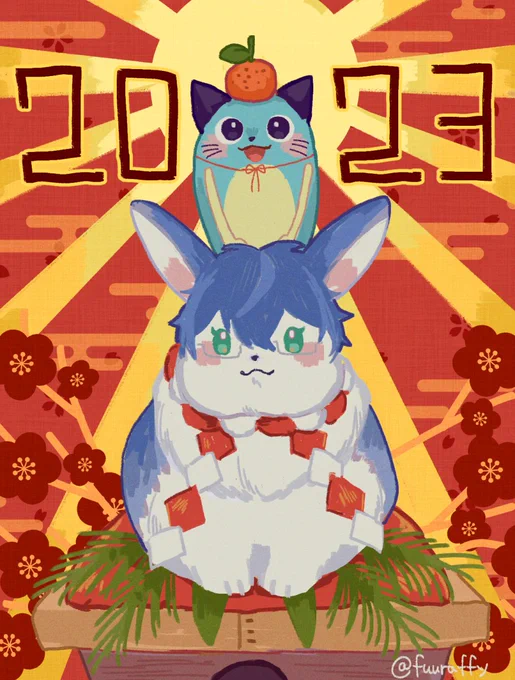 #2023年新春まめねこ書初め60分一発勝負今年も書初め企画ありがとうございました! 