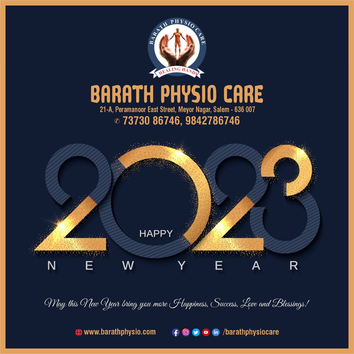 BarathPhysio's tweet photo. Happy New Year 2023 !
https://t.co/1zcTPolzm6
#NewYear2023
#physiotherapy #physiotherapists #salemphysiotherapy #physiotherapyteachers #healthcare #physicaltherapy #physiotherapytreatment #physiotherapist #physiotherapyclinic #barathphysio https://t.co/ImdDeqV4PX