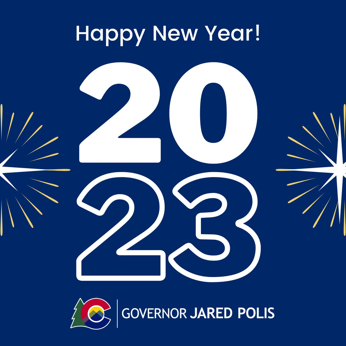 GovofCO's tweet photo. Happy New Year, Colorado! https://t.co/z0ZUoQ77sf