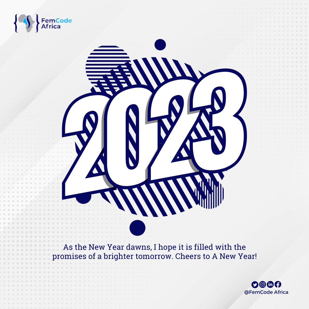 FemcodeA's tweet image. Happy New Year Queens🎉🎉
 #femcodeafrica #femaledeveloper #femcode #womenintech
