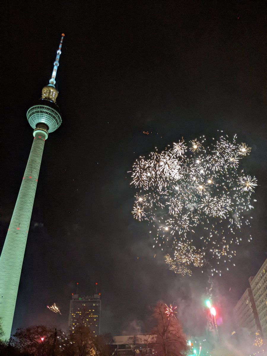 A very loud night for the residents of Alexanderplatz, Berlin. 
Cheers to the new year 🍻