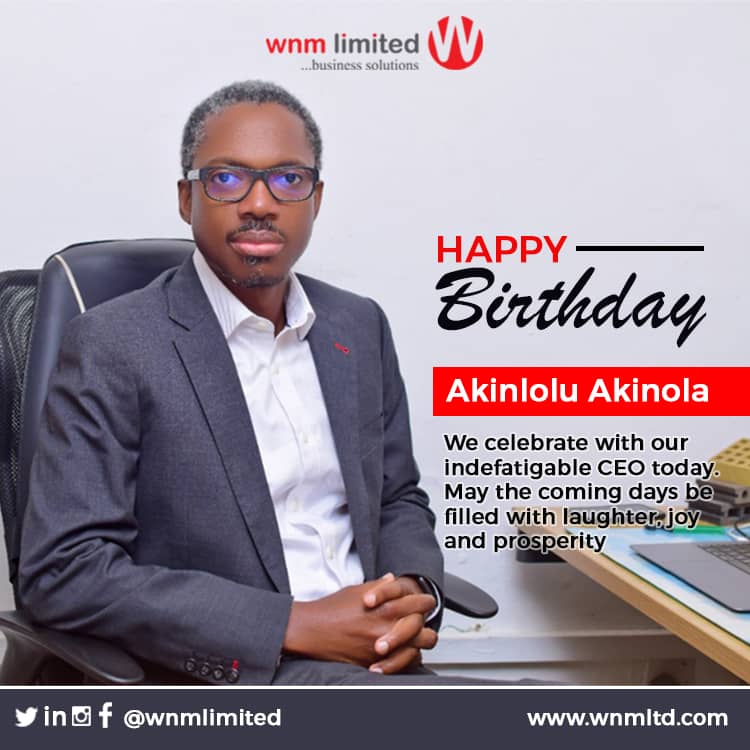 Happy Birthday to our indefatigable CEO! New Year wishes from wnm limited to all. Onwards and upwards forever.