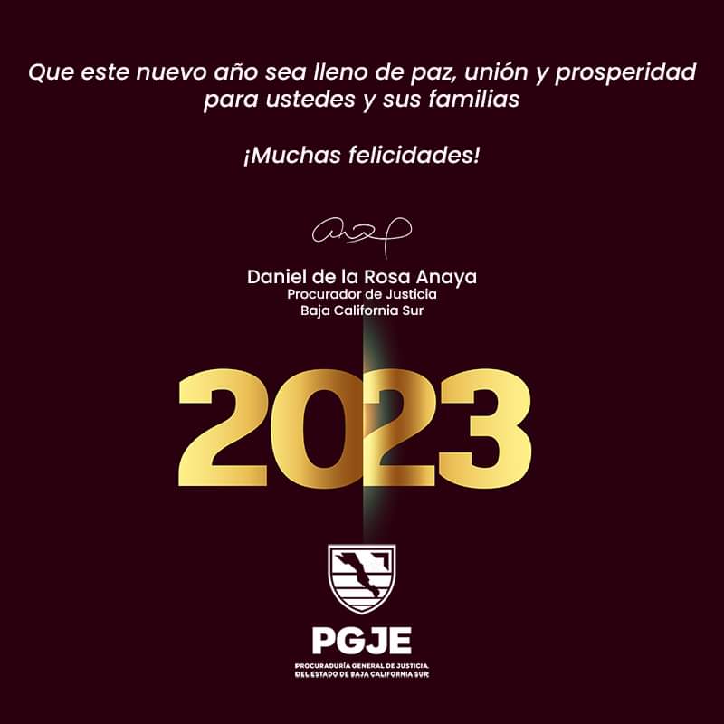 Que la paz, la unión familiar y la prosperidad les acompañen en este nuevo año.

¡Feliz 2023 para ustedes y sus familias!
