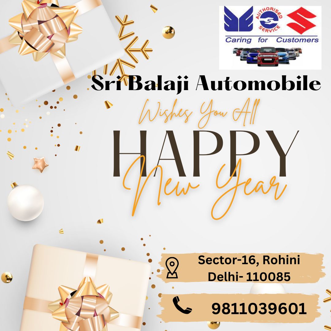 SriBalajiAuto's tweet photo. Wish you a sparkling New Year! Happy 2023!
- Team Sri Balaji Automobile (Maruti Authorised Service Station) 
#cars #servicestation #Rohini #delhi #celebration  #2023 #wishes #newyear #newyear2023 https://t.co/5lHE1rRZiQ