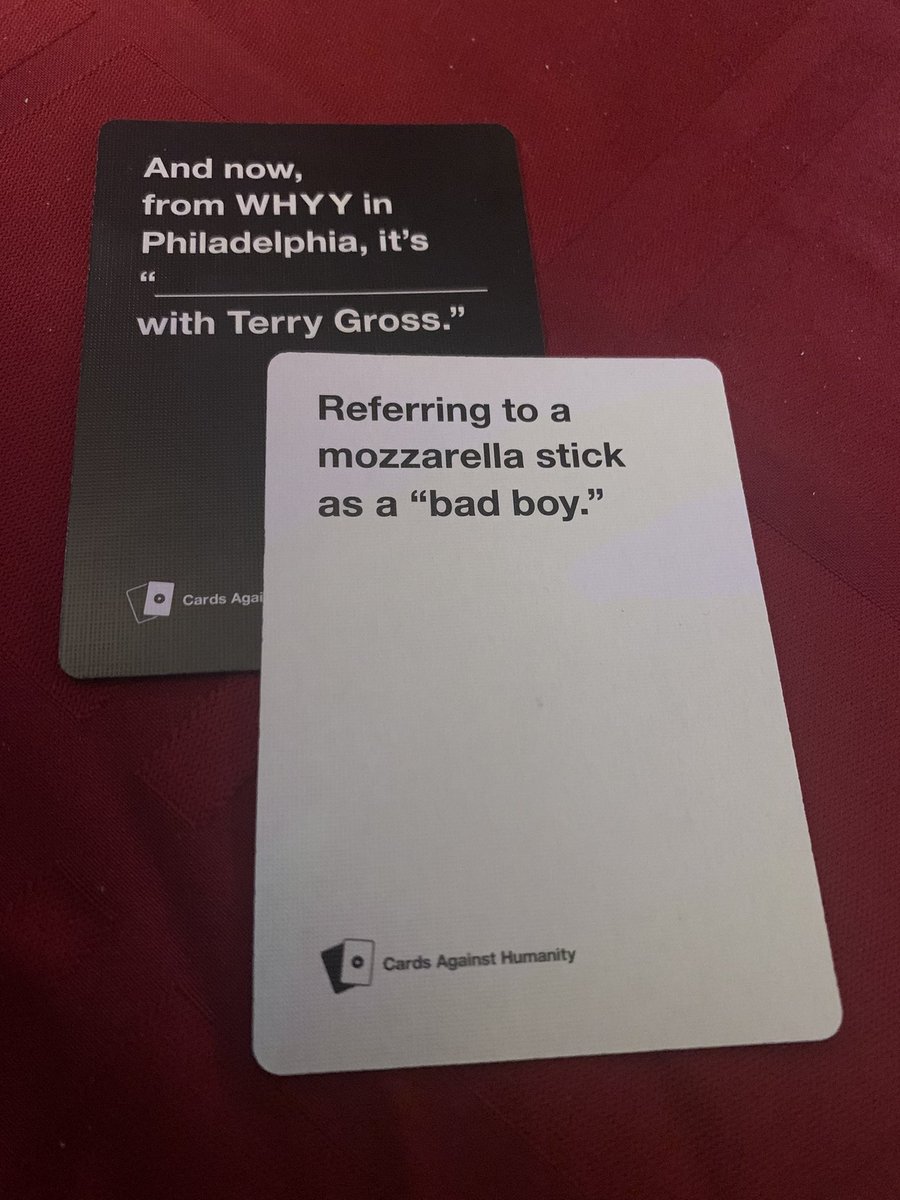 Sarahmngr's tweet photo. @NPR our annual New Year’s party game had a special appearance by Terry Gross https://t.co/4xGAmwb0QC