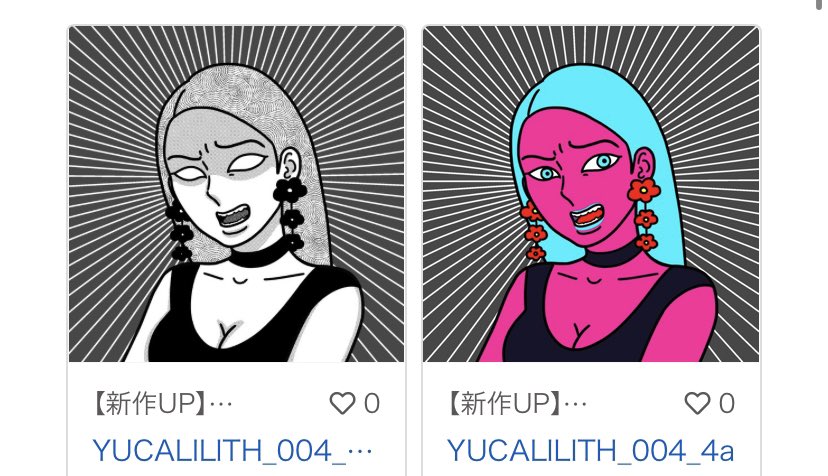 ハァ〜〜YUCALILITH004の8パターンどれも可愛いなぁ〜〜🔮3日10時発売だよ!

今年は早めにOpenSea進出できるように環境整備がんばります💪

#NFT初買い #NFTart #NFTアート
@AdambyGMO 

https://t.co/CmbhIIKhJu 
