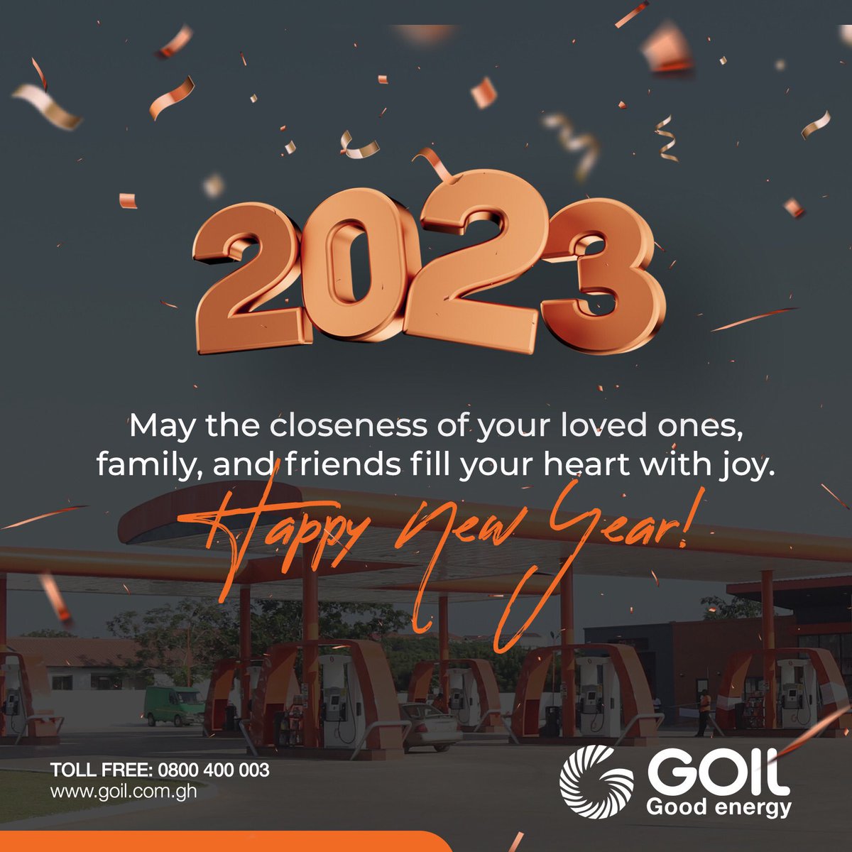 Wishing you all a Happy New Year!
#HappyNewYear2022
#GOIL
#Goodenergy
#GOClub