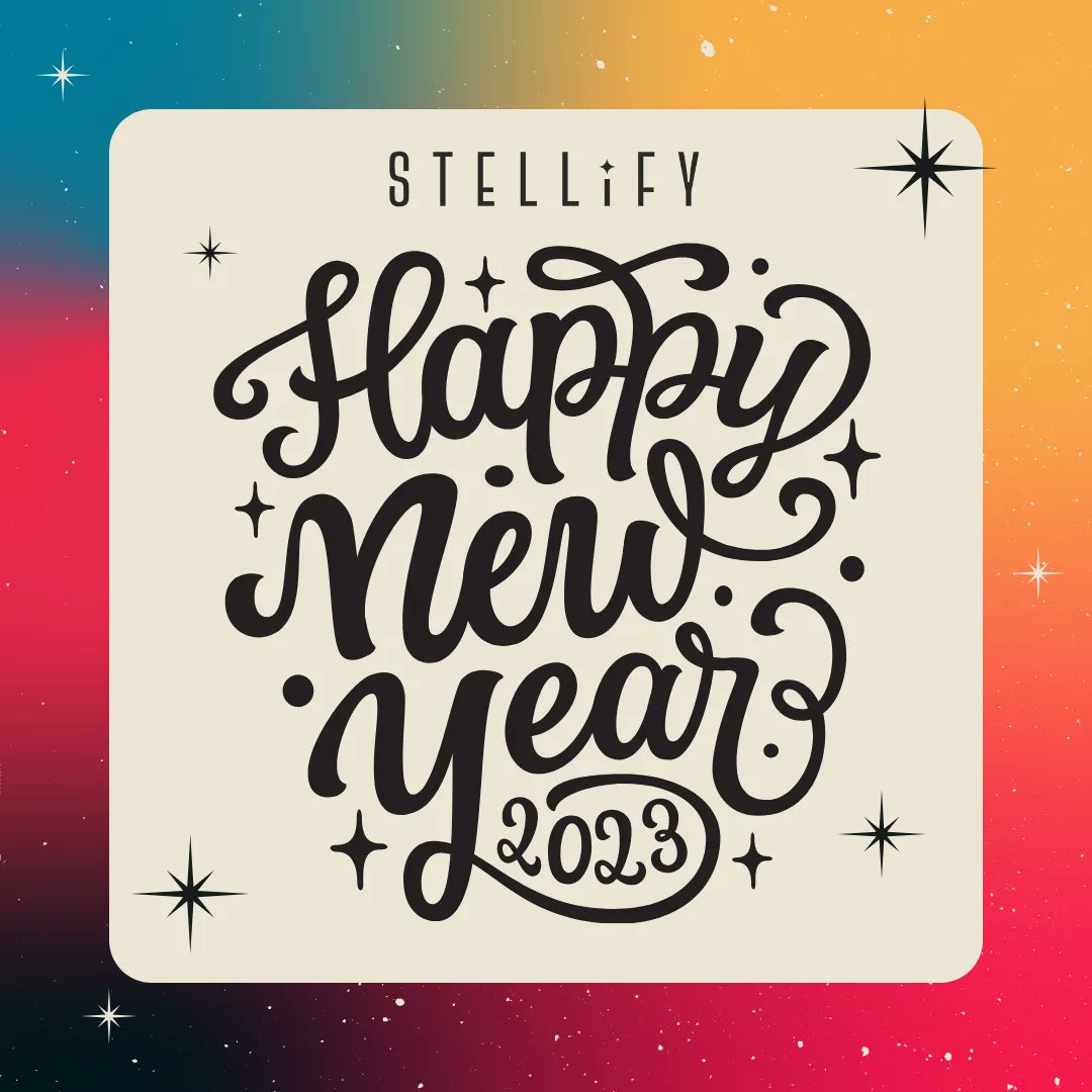 Stellify_Inc's tweet photo. Happy New Year from the team at @Stellify. 

It’s been an amazing year, and we’re looking forward to the coming future! 🎉 

#holidays #gift #merrychristmas #happynewyear #xmas #celebration #christmastree #events #celebrate #newyearseve https://t.co/WafUGp5Evz