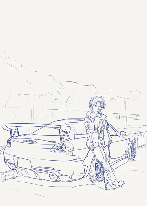 依頼もの、やたらクルマ描く機会が多くて頭痛い
とりあえずラフ三枚やった 