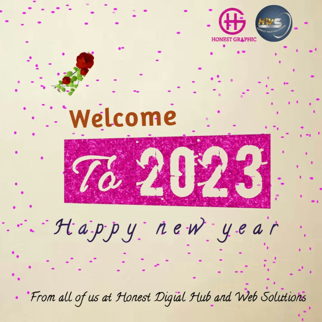 _HWSolutions's tweet photo. May this year be filled with joy, peace and love with perfect health for you and those you hold nearest and dear. 
Keep enjoying HWS services. 
From all of us at Honest Digital Hub

#HonestWebSolutions #HonestGraphic #hwseventservices #HWSDesigns #happynewmonth #HappyNewYear2023 https://t.co/DugxgymXSX