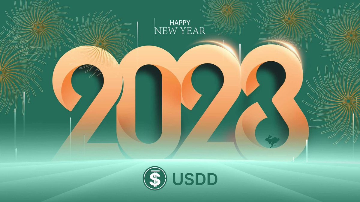 With this new year, we look forward to BUIDLing together, stronger, always safer and more prosperous! Thank you to all members of our #USDD community for a year of filled with support, trust and growth. Let’s make this new one our best yet! Happy New Year 🎉 #2023NewYear