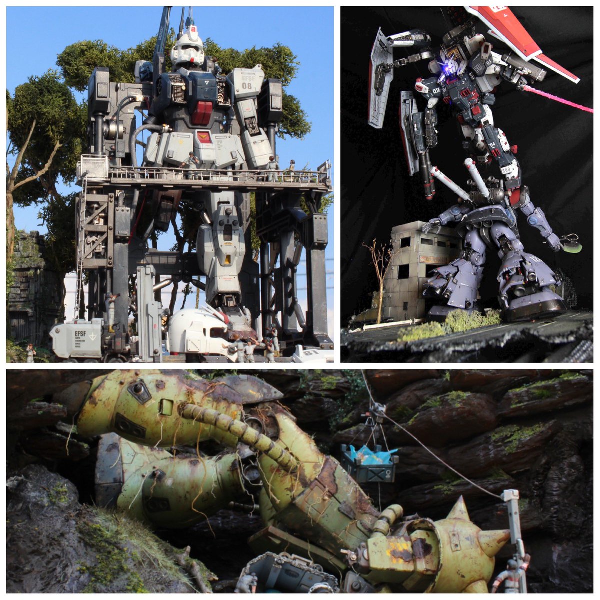 awaxy's tweet image. ガンプラ・ジオラマを中心に制作しています😊