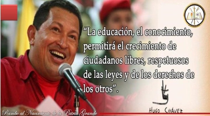 #1Ene Pensamiento del Comandante Supremo y eterno Hugo Rafael Chávez Frías gran lider de la patria y la revolución.