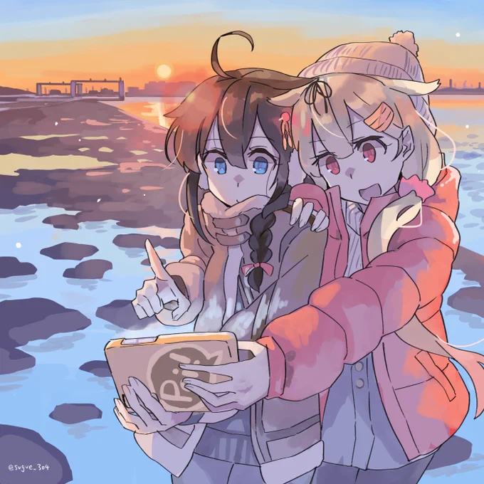 かきぞめの時雨と夕立です。今年もよろしくお願いします 