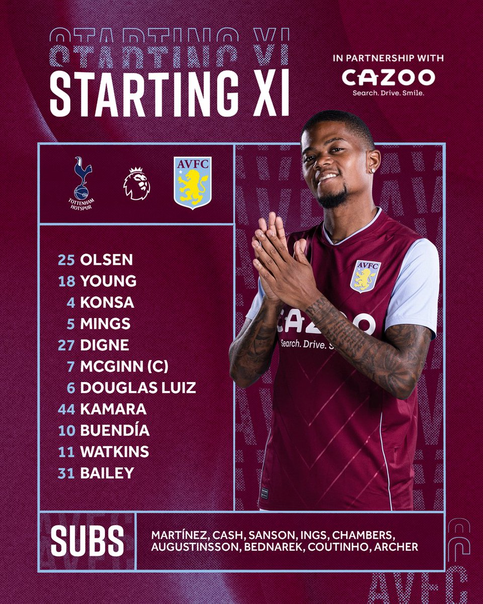 Aston Villa line-up