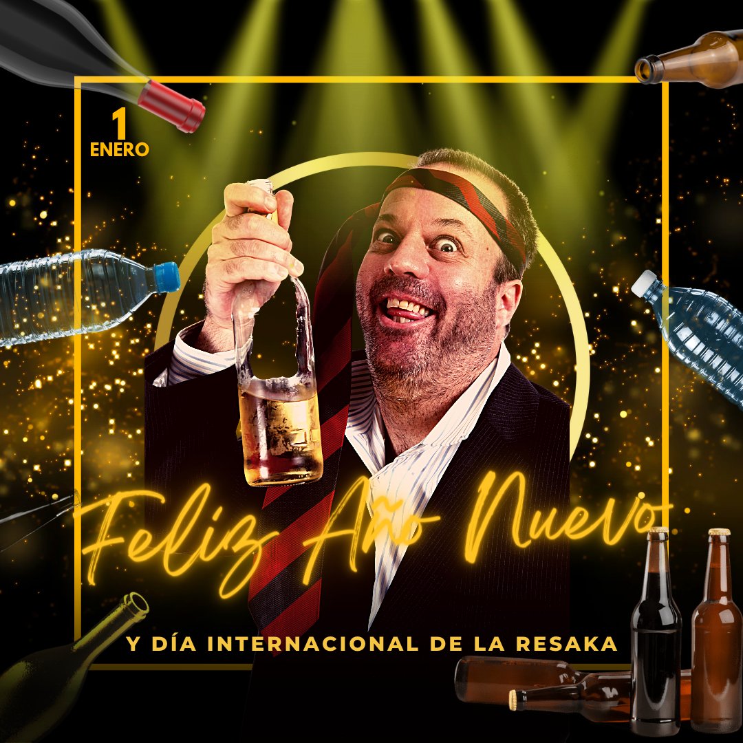 resakaradiotv's tweet photo. ¡FELIZ AÑO NUEVO, RESAKOSOS!
Y por supuesto... Feliz Día Internacional de la Resaka, como un Dios manda!!!
#resakaradiotv #felizañonuevo #laresaka #rockeando #dickingaround #latabernadelvar #elconsultoriodelpirata #miralaaella #estamosentwitch #twitchespaña #streamersespañoles https://t.co/seBWUVkndv