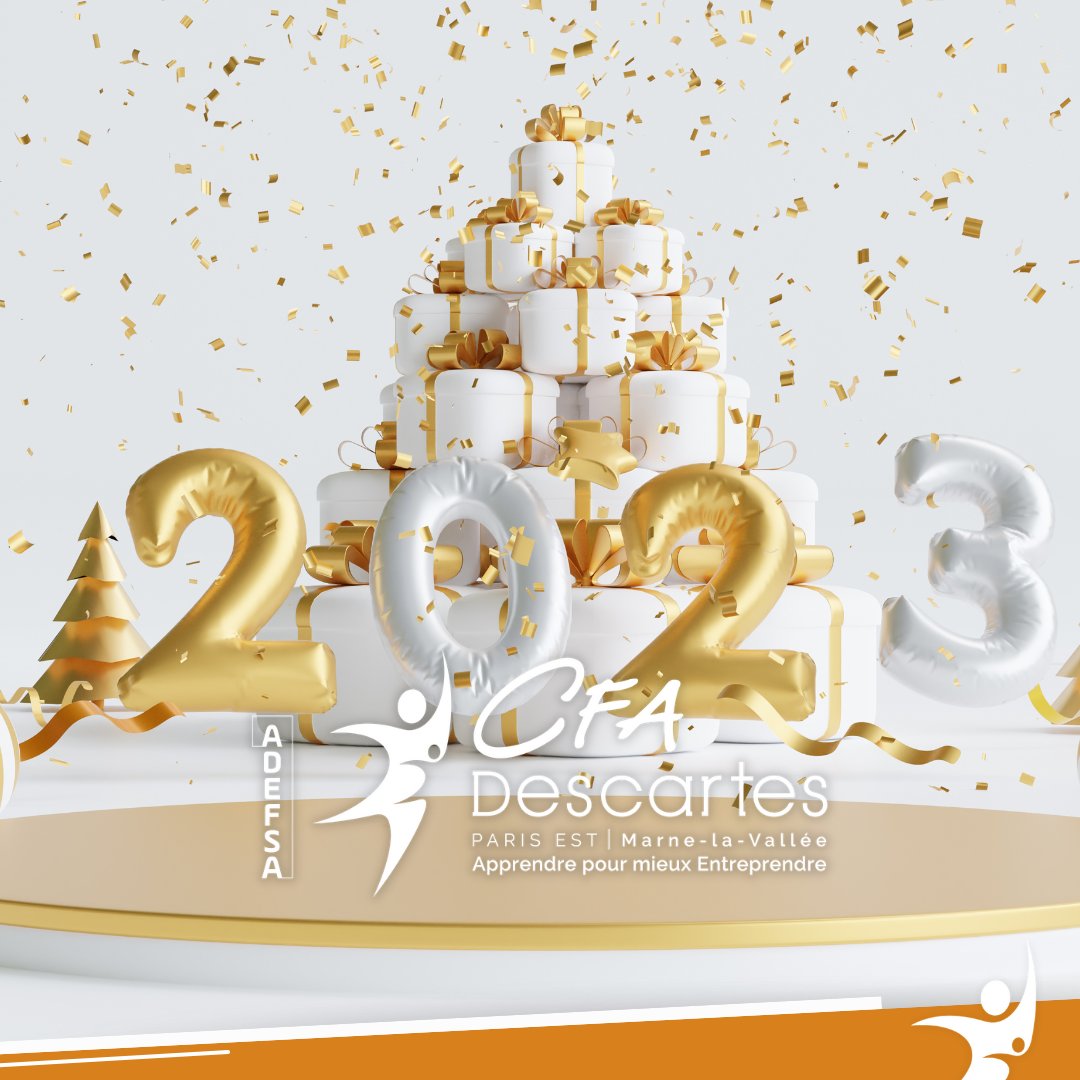 Toute l'équipe du CFA Descartes vous souhaite une excelllente année 2023 !