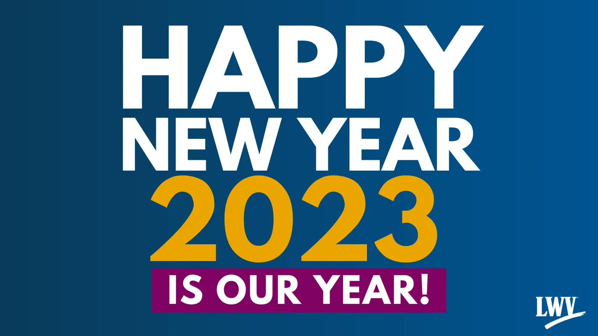 LWV's tweet photo. Happy new year from the League! https://t.co/9OXR7UVBcg