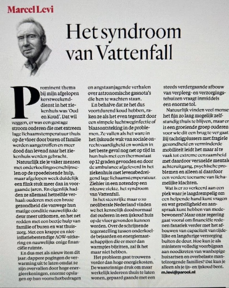 hkklein's tweet photo. “Het syndroom van Vattenfall” van Marcel Levi. Overkomt u dit ook of uw ouders of buren? 😱 Leestijd 1 minuut https://t.co/9YSLXSU3BH