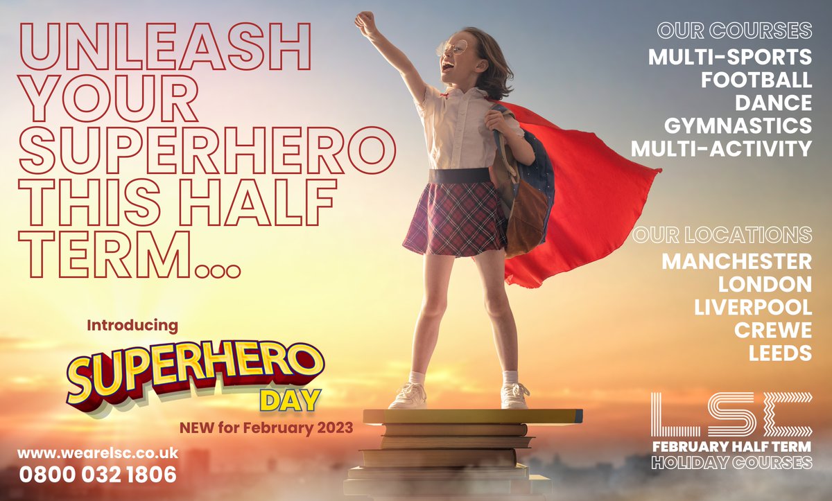 Happy New Year!!  

Are you looking for something fun for your kids to do during February Half Term? 

We are offering holiday courses for 5-11-year-olds in Manchester, Liverpool, Leeds, Crewe &amp; London. 

Click here to find out more - hubs.li/Q01wLLNb0

#februaryhalfterm