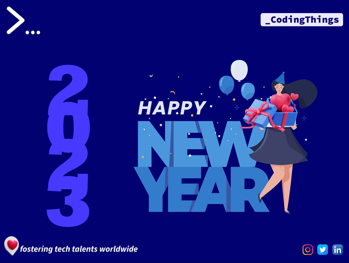 _codingthings's tweet image. Cheers to a year of wonders and fun🥂
#codingthings #tech #frontend #academy #_codingthingslife #_codingthings #goodbye2022 #NewYear2023
