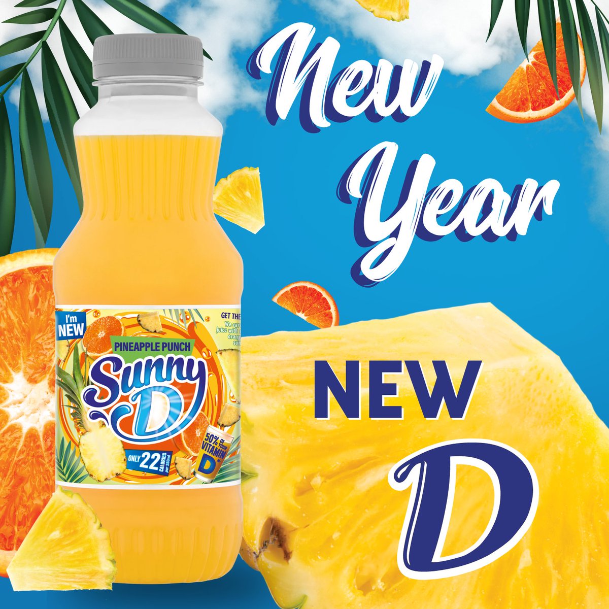 New year, new D 🤷🏼‍♀️ Have you tried our new Pineapple Punch flavour yet? It’s 100% tasty and only 22 cals per 250ml glass 😏

#HappyNewYear #NewYear #2023