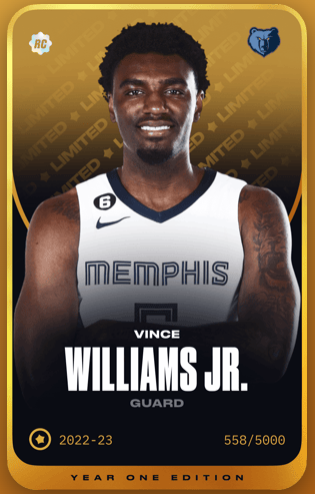 🏀GIVEAWAY🏀
Its fun to give! Love this space so want to give some back to my followers: Rookie Vince Williams Jr. 

✅Follow me
✅Like and reetweet post 
✅Like my video on YouTube youtube.com/watch?v=ujeCXW…

Winner drawn 6.1.23
#Giveaway #giveawaysorare #Sorare #SorareNBA #NFT