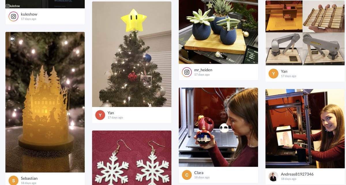 snapmaker's tweet image. Thank you all for participating in the 12th #Snapmaking Contest. It’s time for voting! Everyone is welcome to vote for their favorite projects! You can vote before Jan 3.

How to vote: go to snapmaker.com/events/gifting…, open the card, and click the vote icon at the bottom left.