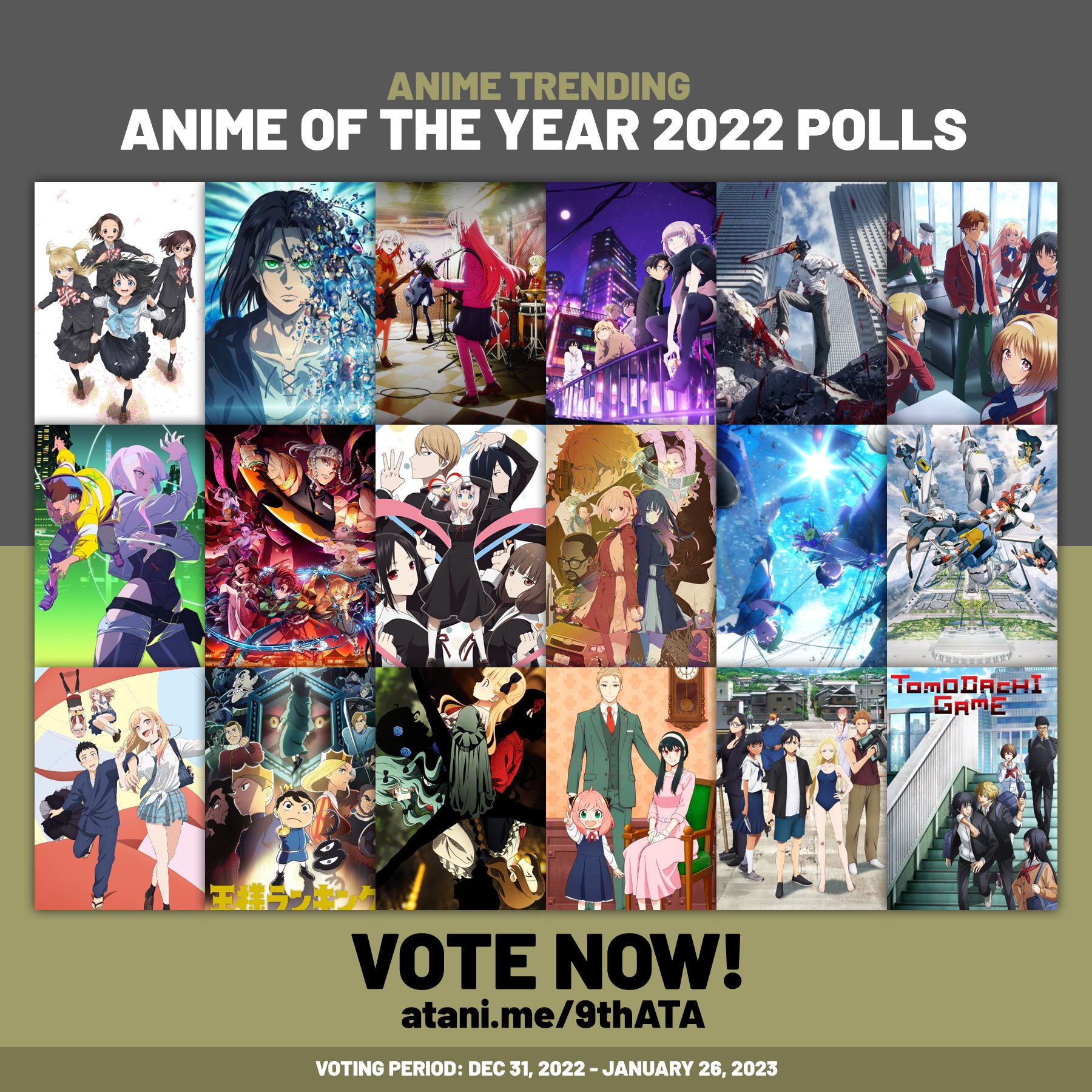 Anime Trending on Twitter "THIS IS SPARTA! It's time to vote for your