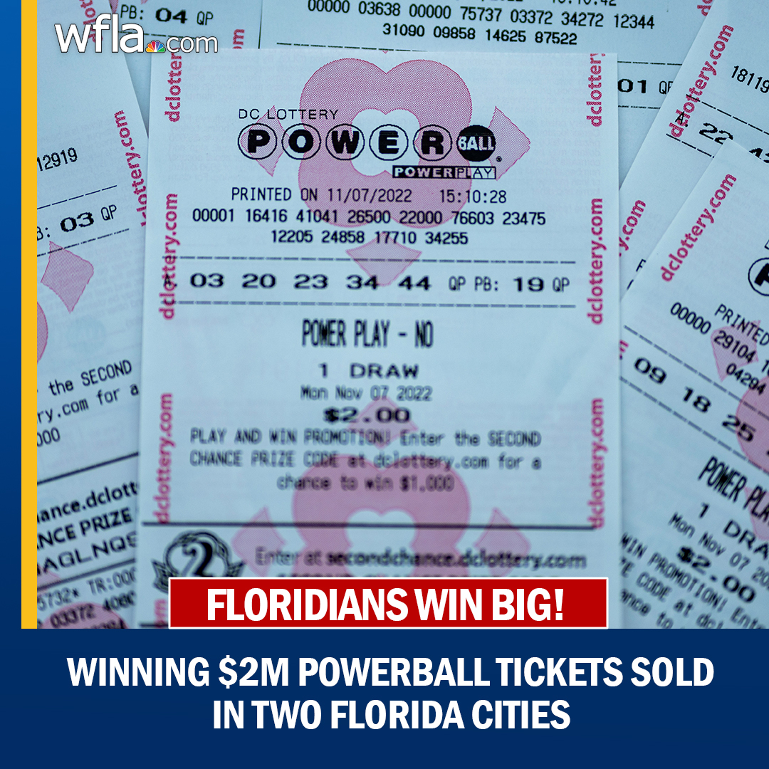 NEW POWERBALL WINNERS: While there's still no jackpot winner yet for the Powerball prize of $265 million, the Florida Lottery says two $2 million tickets were sold in two different cities. Read more: https://t.co/3TWn5EFVbA https://t.co/mIkRPS6RbE