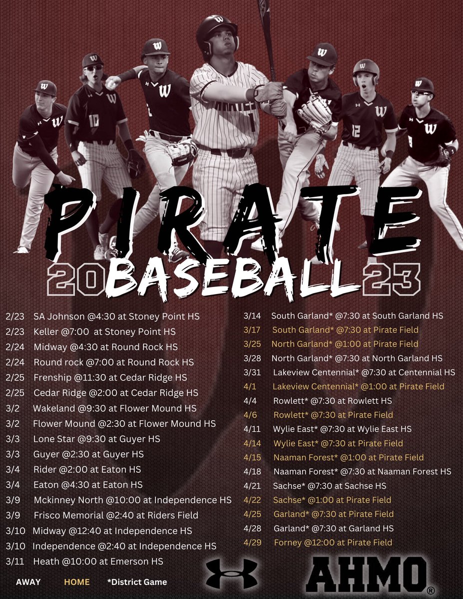 AHMOBaseball's tweet photo. Happy New Year from the Pirate Baseball team!! Mark your calendars for the upcoming season!! https://t.co/ZnIJYOX3bu