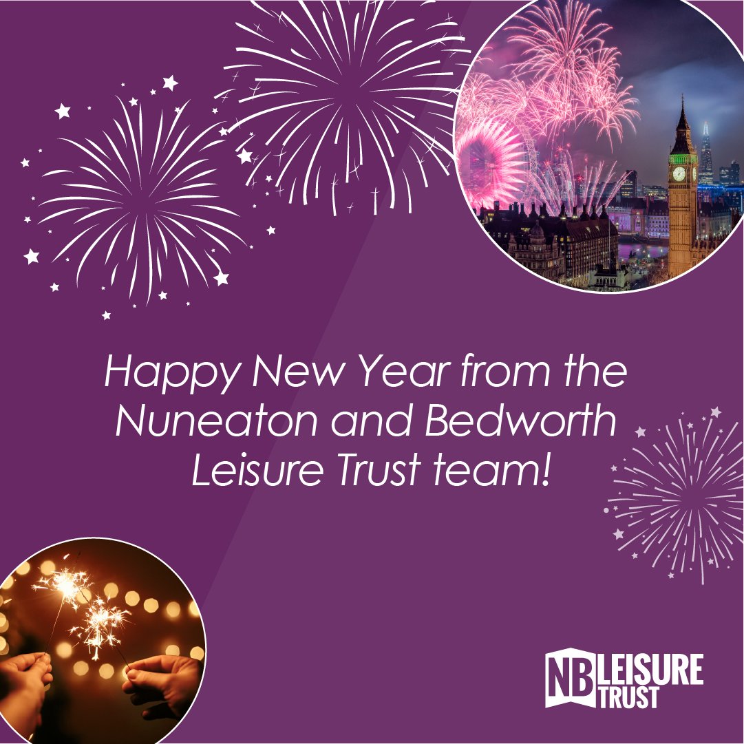 NBYCST's tweet photo. ⭐Happy New Year from all at Nuneaton and Bedworth Leisure Trust!⭐

#nblt #Happynewyear https://t.co/wZr4B7XwnP