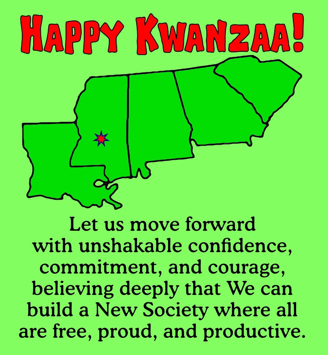 Free The Land Build To Win! 

#kwanzaa
#HappyNewYear 
#kwanzaa2022 
#KWANZAAchat 
#newafrikanindependencemovement 
#standupstruggleforward
#PGRNA 
#nguzosaba 
#HappyNewYear2023 
#nationhood