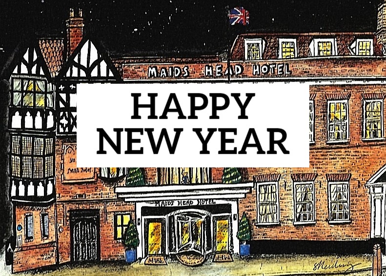 Wishing you all a very Happy New Year 🍾 The Maids Head team look forward to welcoming you in 2023.

illustration @susanhendryart
#newyear2023 #2023 #maidsheadhotel #norwichhotels #chaplingroup #norwich #happynewyear #visitnorwich #winepressrestaurant #maidsheadexperiences