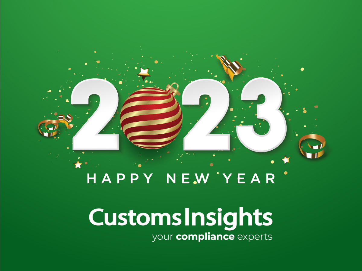 customsinsight's tweet photo. Wishing you a very Happy &amp; Healthy New Year from us all at Customs Insights. 

#newyear #newyear2023 #newopportunities https://t.co/FC459GP0Wz