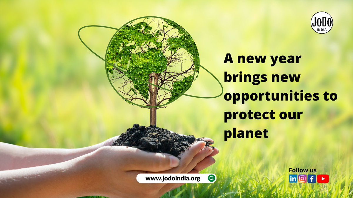 JodoIndia's tweet photo. A #NewYear brings new opportunities to care for the planet. This January, make #resolutions to renew your commitment to take care of the planet. At Jodo India, we wish you all a very #HappyNewYear , as we continue to build our #forests .
#HappyNewYear2023 https://t.co/ouKJtlNWGN