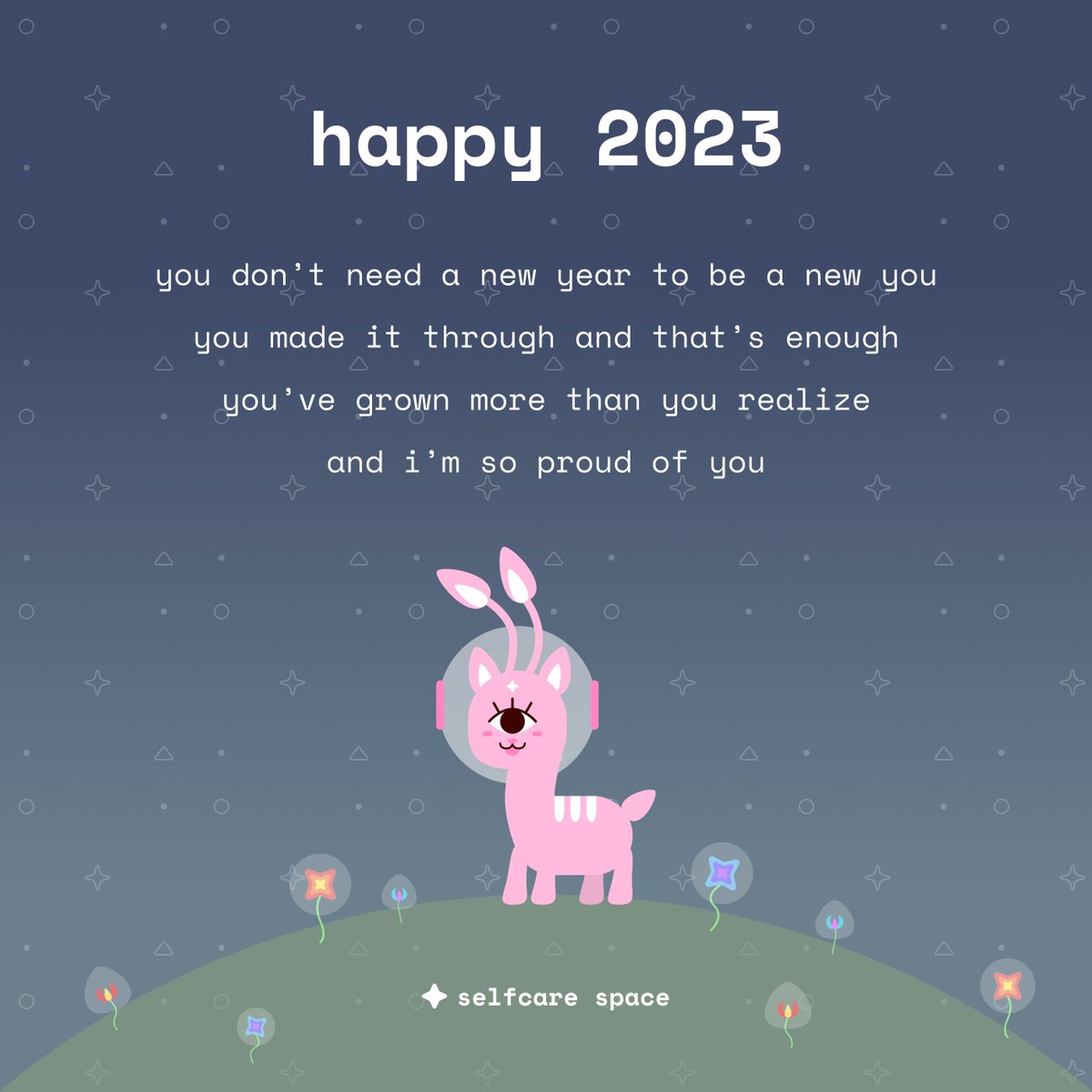 selfcarespaceco's tweet photo. a gentle reminder for the new year. wishing you well, always. 💫

#happy2023 #happynewyear #mentalhealthmatters #selfcaretips https://t.co/Gqhkt1bt6d