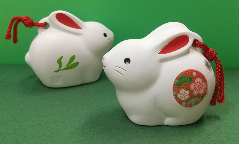 お正月期間・数量限定】 招福干支土鈴 本年の干支「卯（うさぎ）」の土