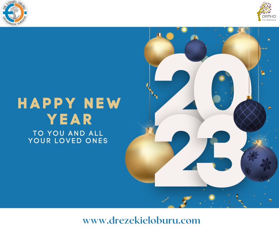 What a blessing it is to see another year . May this new year bring you and all your loved ones an abundance of peace , joy and much happiness . Have a fantastic year ahead . Happy 2023 🎉! #HappyNewYear2023 #MedTwitter #orthopedicsurgeons #medicaldoctorsinkenya #medicalpodcasts