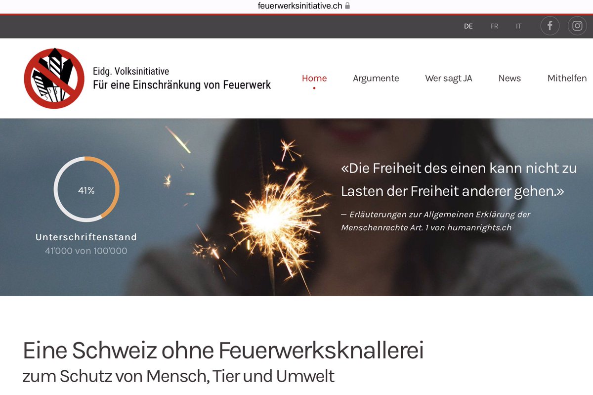 Es reicht: feuerwerksinitiative.ch unterschreiben!