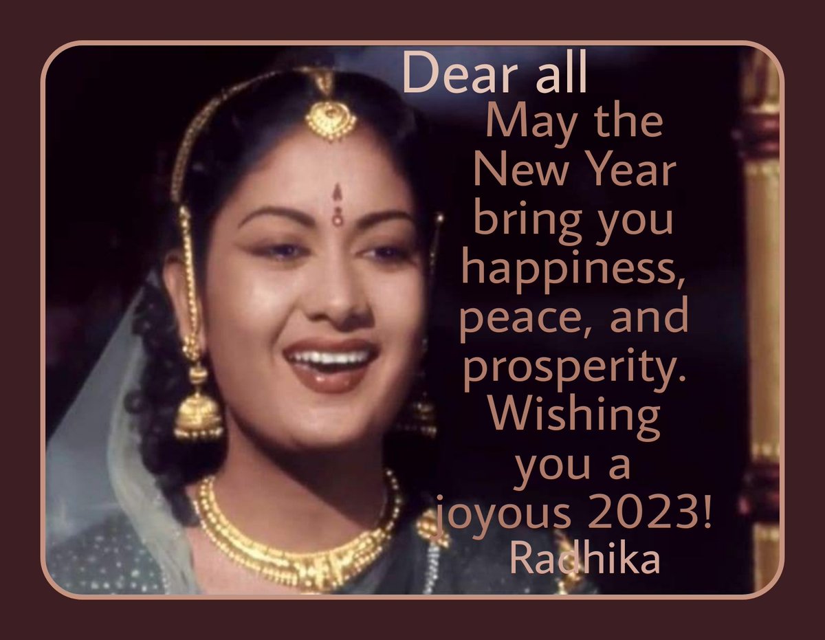 Radhika3263's tweet photo. Happy 2023 to one and all
@RaniBobba @Smriti_uma @gayatrirao1087 @DEVISireeha @ItsKrishnaTanu @SurenderChinni @Amarnadh_d @Abhimahikeerthi @kskumarz @LaxmanaBendi3 #ForeverMahanatiSavitri https://t.co/fNaZIRJen2